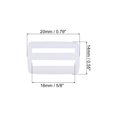 thumbnail image 2 of Unique Bargains Bright White Tri-Glide Slide Buckles Webbing Strap Fastener, 100 Pack, 2 of 5