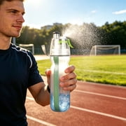 EGNMCR 17Oz Spray Water Bottle With Mist Function For Summer Outdoor Activities Sports Gym And Daily Use Portable Hydration And Coolings Container plastics water bottle