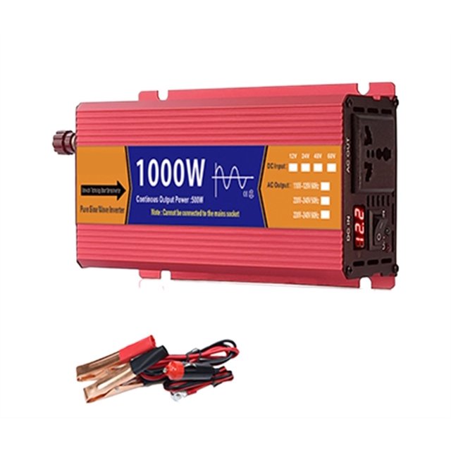 Pure Sine Wave Inverter 12V/24V To AC 1000W/1600W/2200W/3000W Voltage Transformer Power Converter Solar LED Inverter ,Safety