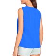thumbnail image 2 of ohmzyzo Camisole pour Femmes Sans Manches à Col Bénitier, Drapé, devant Froncé, Blouse Tendance pour Sorties, Hauts de Bureau Basiques, Tunique, 2 of 6