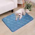 thumbnail image 4 of Meitianfacai Winter Plush Pet Mat Cats Mat Dog Mat Kennel Mat Winter Warm Wear Counteractive Scratch Counteractive Biting Counteractive Washable Puffy Mat, Bleu, 4 of 6