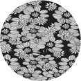 thumbnail image 1 of Ahgly Company Tapis d'Intérieur Lavable en Machine Carré Transitionnel Charbon Noir, 3 Pieds Carré, 1 of 7
