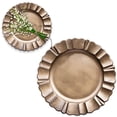 thumbnail image 1 of Kingtowag Gold Acrylic Dinner Plate Chargers Scalloped Rim Wedding Banquet Decor, with Scalloped Rim, for Weddings, Banquets, or Festive Gatherings, Lightweight and Durable (#A), Clearance Sales!, 1 of 6