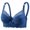 Blue, variant on Women's Floral Lace Push Up Underwire Bra, Firm Bust Support and All-Day Cozy Comfort, Daily Essential Intimates