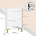 thumbnail image 3 of HOMCOM Shoe Storage Cabinet Modern Shoe Storage Organizer with Flip Doors, 3 of 10