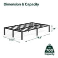 thumbnail image 3 of Zinus 14 inch Classic Metal Platform Bed Frame with Steel Slat, 3 of 8