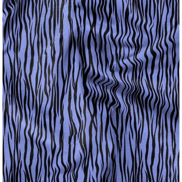 Soimoi Blue Poly Georgette Fabric Wild Animal Skin Print Sewing Fabric BTY 52 Inch Wide