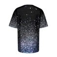 thumbnail image 4 of TSADFHJI Chandails pour Femmes en Coton Mode Décontractée pour Femmes Dégradé à Paillettes Imprimé Col Rond T-Shirt Ample, 4 of 5