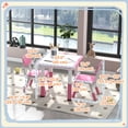 thumbnail image 3 of Qaba Ensemble de 3 Pcs Table et Chaises pour Enfants à Hauteur Réglable avec Rangement, Rose, 3 of 10