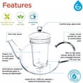 thumbnail image 2 of GROSCHE MONACO 42 oz Glass Tea pot with glass tea Infuser 1250 ml Capacity. Heatproof borosilicate glass and all glass tea infuser for all types of loose tea tea infusion, 2 of 4