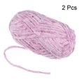 thumbnail image 3 of Unique Bargains 2 Pelotes Fil Velours Fil Chenille 87,49 Verges Polyester Fil Doux pour Couverture 2 Pcs Rose Pâle, 3 of 7