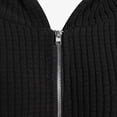 thumbnail image 3 of LNGOOR ROSEGAL Cute Fall Winter Women Colorblock Jacket Cat Ear Ribbed Hooded Warm Long Sleeve Zipper Coat 4XL Outwear Tops New Arrival, 3 of 7