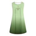 thumbnail image 4 of Dvkptbk Robe d'Été Décontractée pour Femme 2024 à Col Rond, Manches Courtes, à Blocs de Couleur, Robe de Plage Boutonnée, Ourlet Évasé, Fluide, Plissée, T-Shirt, Midi, Courte, 4 of 4