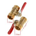 thumbnail image 2 of ZheElen Versatile Threaded Brass Ball Valve for Multiple Uses MM 16mm Red 1Set, 2 of 6