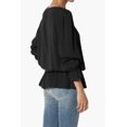 thumbnail image 4 of TheMogan Blouse en Chiffon à Manches Longues Bouffantes pour Femmes, Taille Froncée, Volants, Peplum, 4 of 7