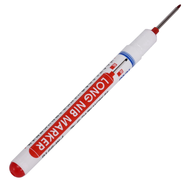 24 Multi-Purpose Deep Hole Marker Pens Long Nosed Marker Deep Drill Hole Long Nib Scriber Carpentry Colorful Marker Pen