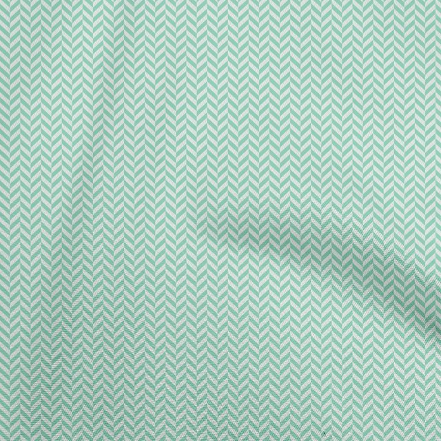 oneOone Rayon Sea Green Fabric Chevron Sewing Craft Projects Fabric Prints By Yard 56 Inch Wide
