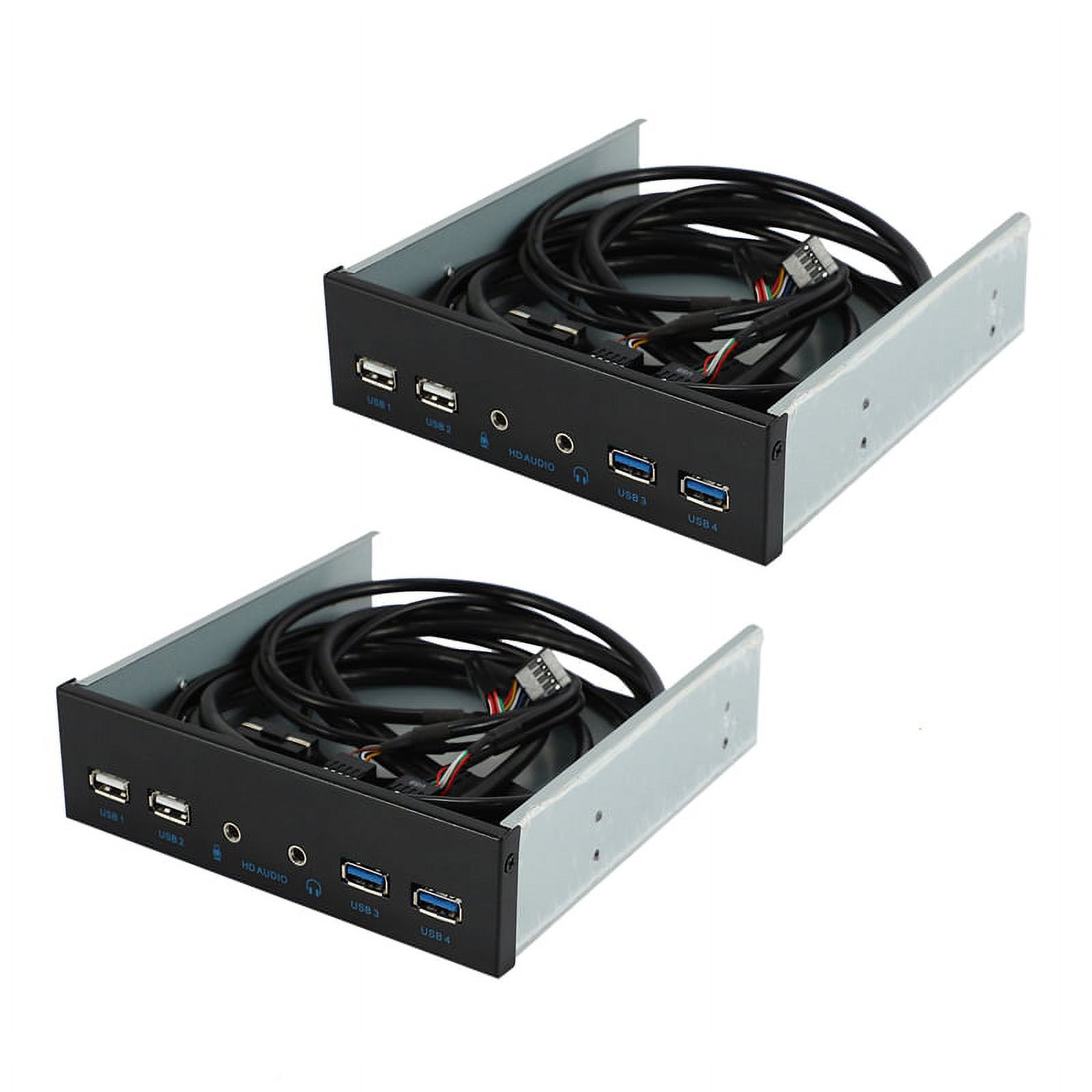 2pcs 5.25 Inch Desktop Pc Case Internal Front Panel USB Hub 2 Ports USB 3.0 and 2 Ports USB 2.0
