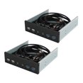 thumbnail image 1 of 2pcs 5.25 Inch Desktop Pc Case Internal Front Panel USB Hub 2 Ports USB 3.0 and 2 Ports USB 2.0, 1 of 8