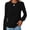 Black, variant on Innerwin T-shirt Long Sleeve Women T Shirt Dailywear Solid Color Loose Tee Black L