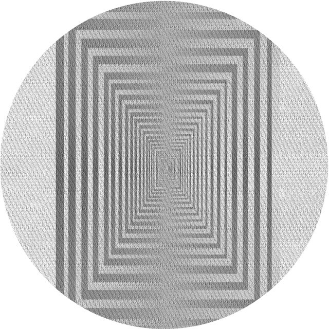 Ahgly Company Tapis de Zone Rond d'Intérieur Lavable à la Machine, Style Transitionnel, Gris Canon, 6 Pieds Rond