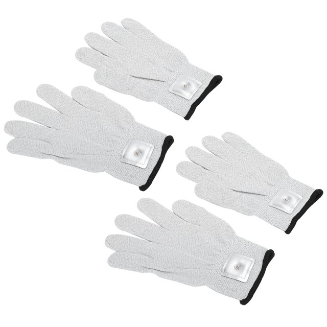 Électrode 2 Paires Gants Électrode Masseur d'Électrothérapie Gants Résistants à l'Usure pour Machine TENS