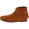 thumbnail image 2 of Minnetonka Women's Back Zipper Bootie,Brown,10 M US, 2 of 3