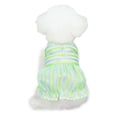 thumbnail image 4 of CBFFDC Puppy Skirt Breathable Mesh Dog Dress Striped Print Buttons Decor Ruffled Hem Contrast Color Patchwork Puppy Summer Skirt, 4 of 6