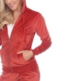 thumbnail image 4 of White Mark Women's 2 Piece Velour Tracksuit Set, 4 of 6