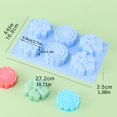 thumbnail image 3 of Silicone Soap Molds  6 Cavities Different Flower Shapes Rose Flower Silicone Mold  Perfect Making For Soap, 3 of 7