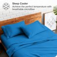 thumbnail image 3 of Bare Home Pillowcase Set - Premium 1800 Collection - Double Brushed - Ultra Soft - Standard Size, Medium Blue, 2 Count, 3 of 7