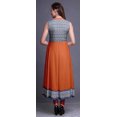 thumbnail image 4 of Bimba Kurtis Indiennes Ikat Bleu Indigo3 pour Femmes, Anarkali Prête à Porter Unie, Robe Imprimée Kurti Indienne Petite, 4 of 6