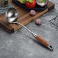 thumbnail image 4 of 1PC 304 Stainless Steel Soup Ladle Long Handle Soup Spoon Sturdy Metal Soup Spoon Anti-rust Kitchen Utensils for Home Restaurant Use, 4 of 9