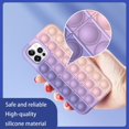 thumbnail image 2 of Étui de Téléphone Fidget Toys, Étui de Protection en Silicone à Bulles pour iPhone7/8/7Plus /8Plus/ X/TP/ XR/TP Max/11/11ProMax/12/12Pro/ 12ProMax(Violet-Poudre), 2 of 5