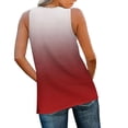 thumbnail image 3 of UPPADA Débardeurs d'Été pour Femmes à Col en V, à Lacets devant, T-Shirts, Chemises Sans Manches, Coupe Ample, Chemises Confortables, Tenues de Plage, Rouge, P, 3 of 8