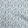 thumbnail image 1 of oneOone Rayon Grayish Blue Fabric Cactus Craft Projects Decor Fabric Printed By The Yard 56 Inch Wide, 1 of 5