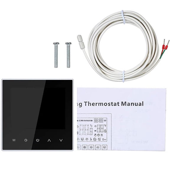 ZheElen Indoor Floor Heating Sensor Touch Screen Digital Heating Thermostats Portable Temp Controller Smart Thermostat Type 1