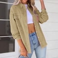 thumbnail image 1 of LOVZFMLL Vestes pour Femmes Mode à Manches Longues Décontractée à Boutons Veste en Denim Ample avec Franges et Trous Hauts, 1 of 6