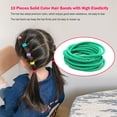 thumbnail image 2 of 10 Pièces Mixtes Bandes de Cheveux Extensible Réglable Décoratif Haute Élasticité Titulaire de Queue de Cheval de Protection Filles Accessoires pour Enfants Herbe Verte, 2 of 5