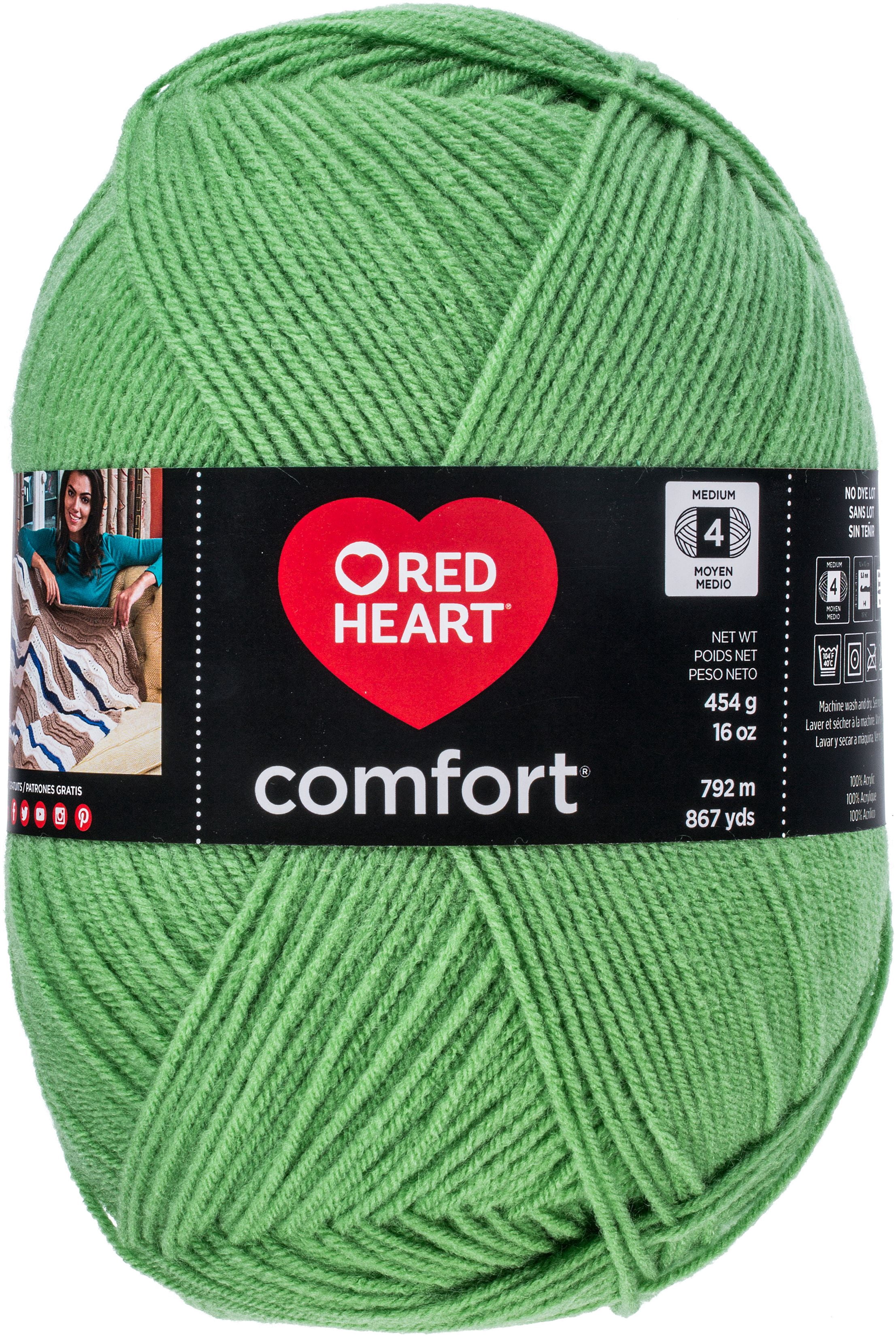 Red Heart® Comfort® Yarn, Solid, Acrylic #4 Medium, 16oz/454g
