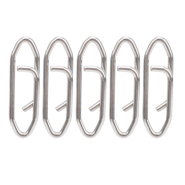Peahefy Fishing Clips Link,100Pcs Fishing Tackle Power Clips Stainless Steel Fishing Speed Clips Connector M