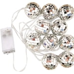 TopLLC Éclairage solaire extérieur 10 Lumières à LED, miroirs à bille, LED Chaînes de lumière pour les fêtes, Décoration d'arbre, Terrasse intérieure et extérieure, Party Garden, Chambre des enfants Salon LED Lumières