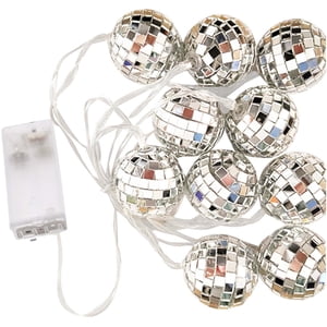 TopLLC Éclairage solaire extérieur 10 Lumières à LED, miroirs à bille, LED Chaînes de lumière pour les fêtes, Décoration d'arbre, Terrasse intérieure et extérieure, Party Garden, Chambre des enfants Salon LED Lumières
