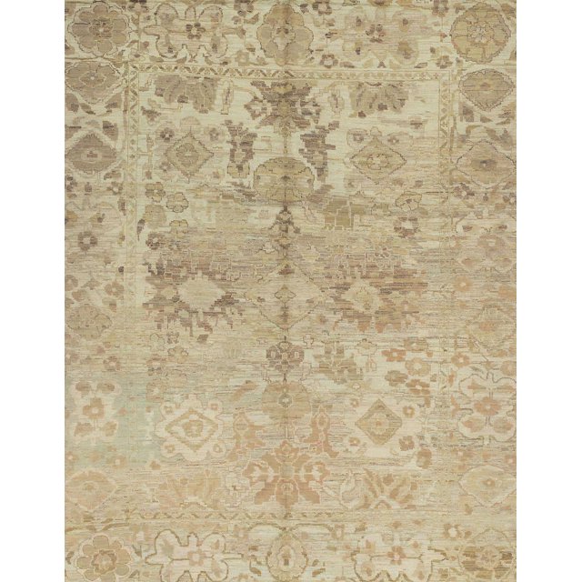 Ahgly Company Indoor Rectangle Abstract Ginger Brown Green Oriental Area Rugs, 6' x 9'