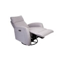 thumbnail image 4 of Serena Fauteuil Berçant Rembourré à Triple Alimentation, Inclinaison Complète et Cou/lombaires Réglables, Fauteuil Inclinable Électrique avec Port de Chargement USB, Pivotement à 270°, Assemblage Facile, Très Confortable, 4 of 8