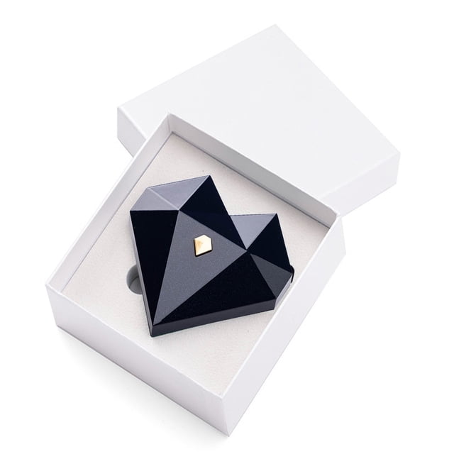 EGNMCR Christmas Decorations, Valentine Day Gift Heart Shaped Diamond Jewelry Box Automatic Open Proposal Surprise Ring Box Jewelry Packaging Storage Box Without Jewelry Ring Boxs