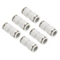 thumbnail image 1 of Unique Bargains Push to Connect Fittings, 6 Pack Fittings Straight Tubes, White, 1/2 Inch Od, 1 of 5