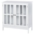 thumbnail image 1 of kleankin Modern Kitchen Storage Sideboard with Clear Doors and Shelves, 1 of 10