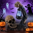 thumbnail image 1 of DPTALR Halloween Decorative Items Skull Lanterns Resin Handicrafts Home And Outdoor Decorative Items, 1 of 9