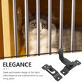 thumbnail image 3 of OULII Loquets de Porte de Grange en Acier Inoxydable Noir pour Portes Doubles 1 Pce, 3 of 8